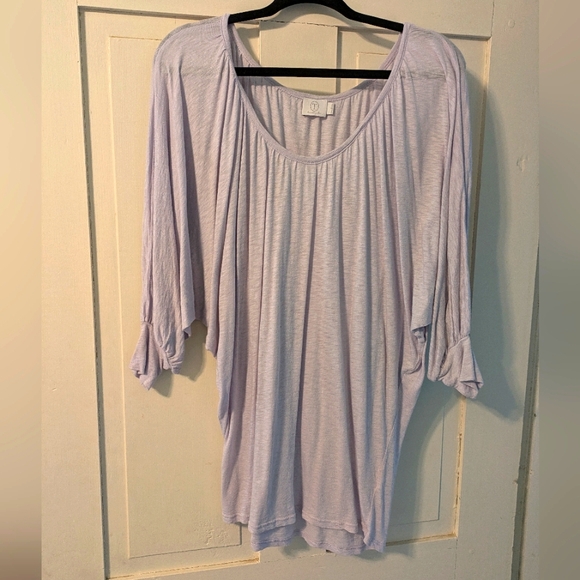 T Los Angeles Tops - Palest Lavender T Los Angeles Supima Cotton Top- M